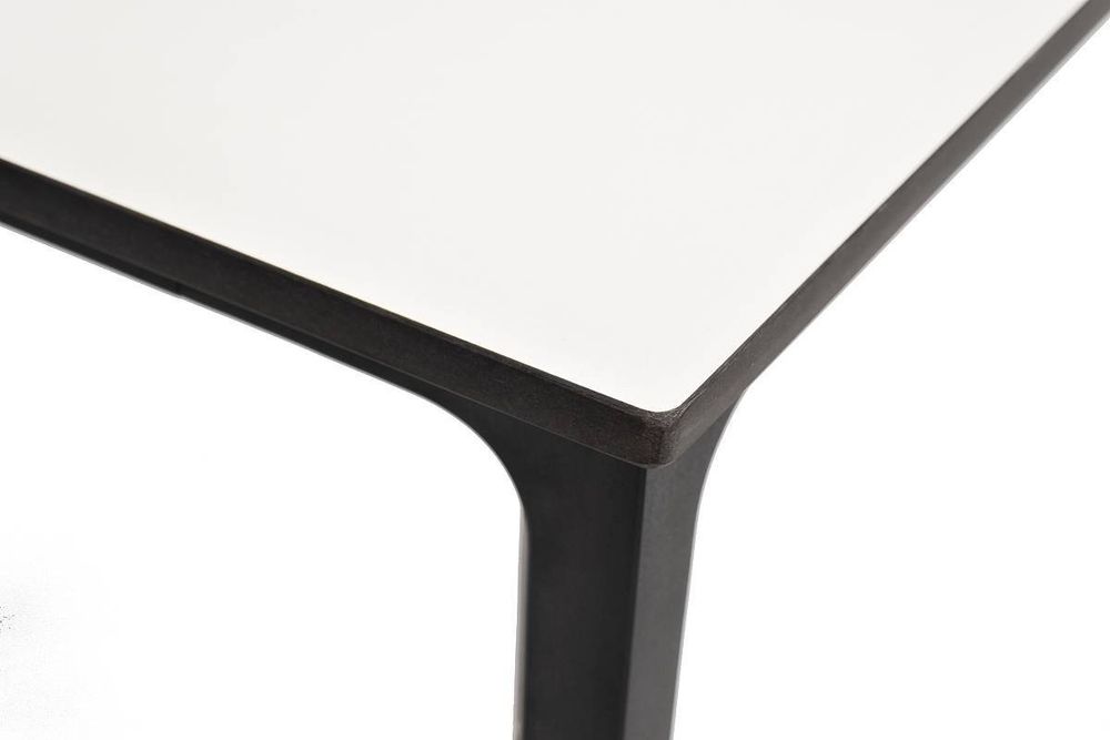 "Малага" обеденный стол из HPL 160х80см, цвет молочный, каркас черный