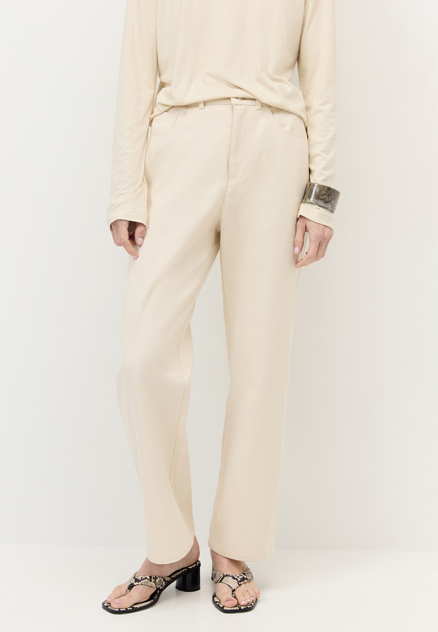 Брюки прямые из хлопка