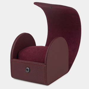 Коробка для часов из кожи теленка, бордового цвета