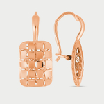 Длинные серьги для женщин из розового золота 585 пробы без вставок (арт. АСд970-3867)
