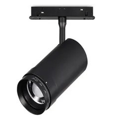 ST357.436.20 Магнитный трековый светильник ZOOM Черный LED 1*20W 3000K Lm Ra90 10-55° IP20 D60xH170 СКАЙЛАЙН 48V