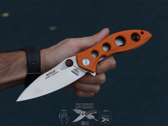 Складной нож НОКС Варан D2 335-109406 c клинком из стали D2, рукоять G10