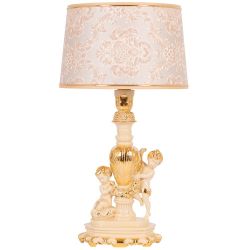 Настольная лампа Путти Айвори с абажуром Тюссо Vatican (Ватикан) Крем