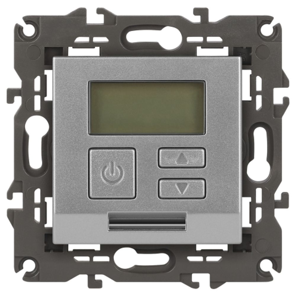 14-4111-03 ЭРА Терморегулятор универс. 230В-Imax16А, IP20, Эра Elegance, алюминий