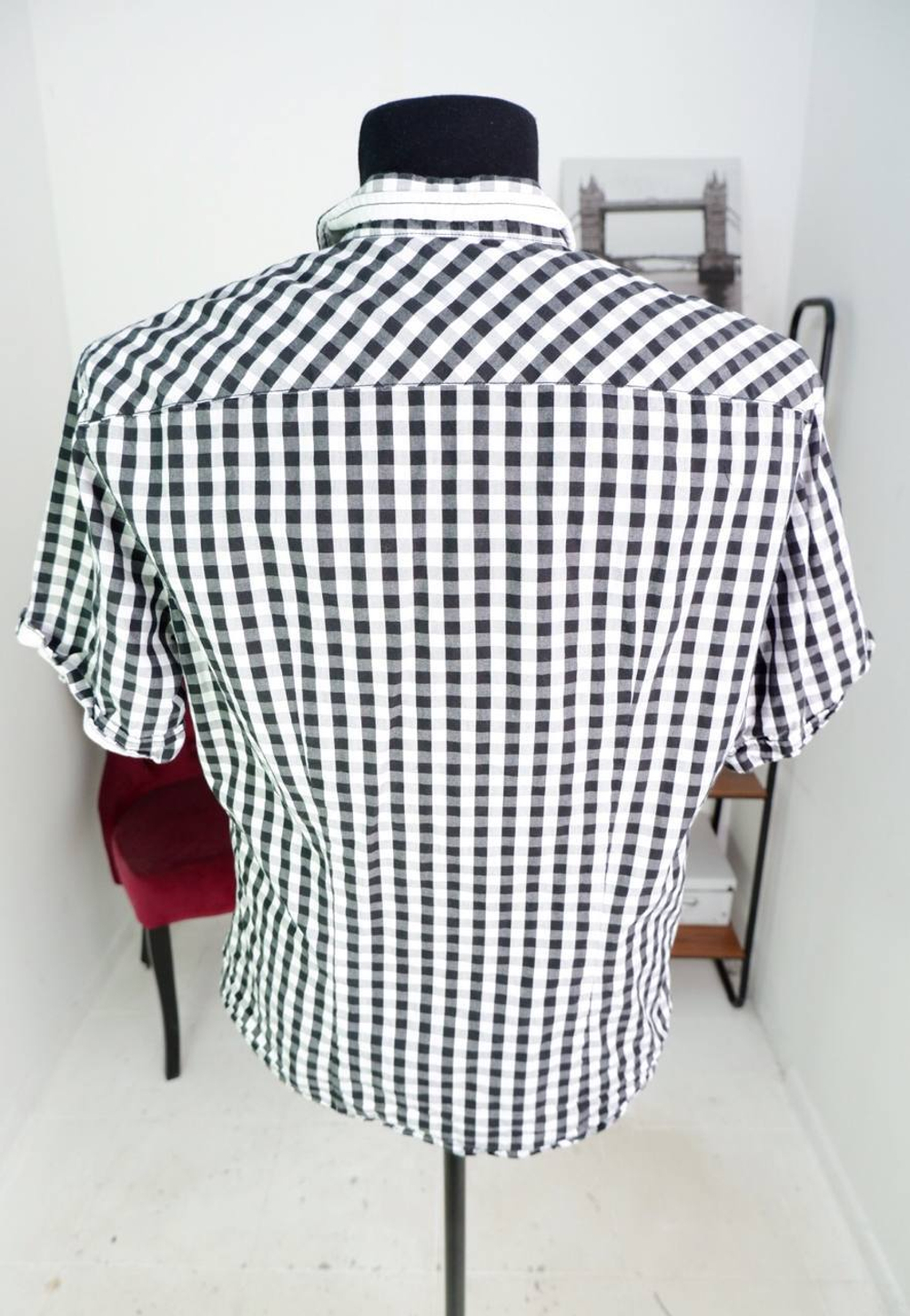 Рубашка Eliz х Grand в клетку, маркировка 41, визуально на 48/50 размер