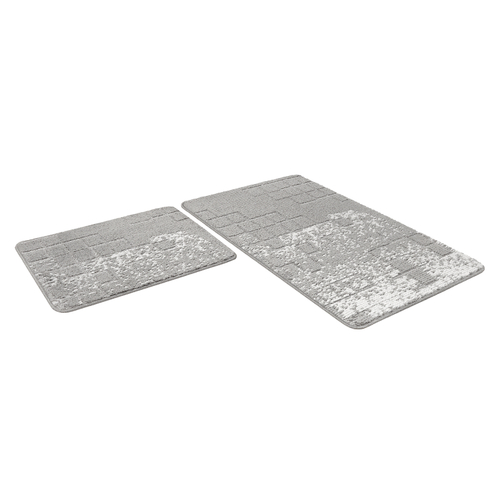 Набор ковриков д/ванной Shahintex Vintage  60*100+60*50 серый (01)