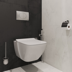 Кнопка смыва для унитаза STWORKI 230823 пластик, цвет матовый хром