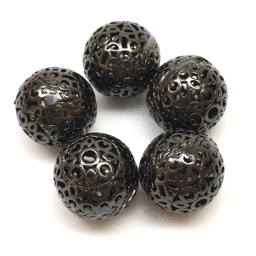 Бусины для украшений 11 мм, черный родий