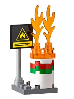 Конструктор Пожарный автомобиль с лестницей 225 дет 10828