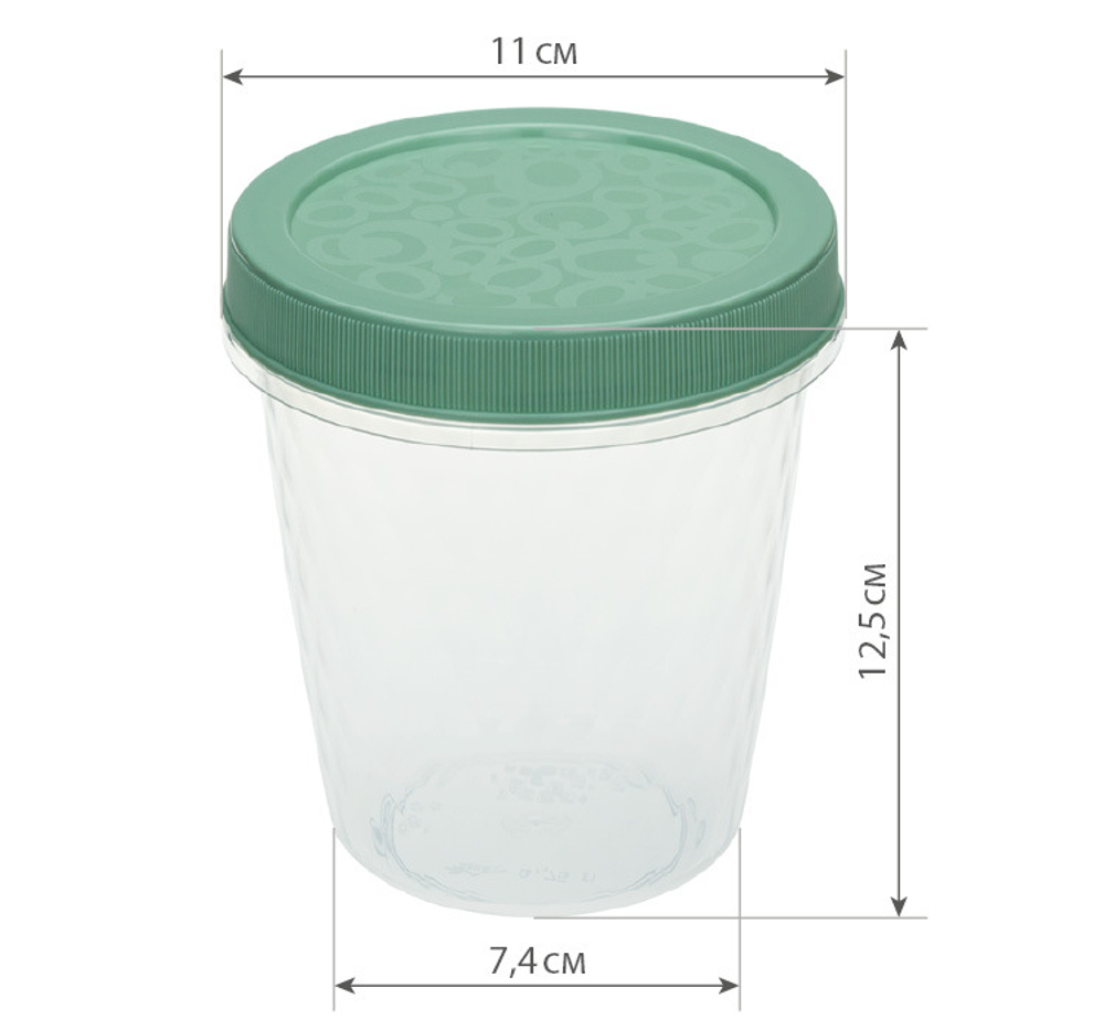 Емкость для продуктов с завинчивающейся крышкой РОЛЛ 0,75л микс (разноцветный) М1474