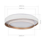 *SLE6009-502-01 Светильник потолочный Белый/Белый LED 1*50W 3000K/4000K/6000K