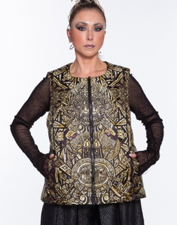 Двусторонний жилет "Три Империи", по мотивам мозаики «Русское оружие»