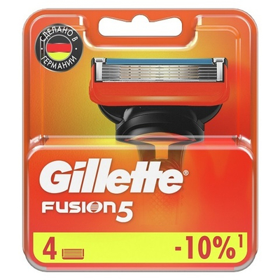 GILLETTE FUSION 5 сменная кассета 4 шт.