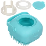 Щетка для вычесывания шерсти и мытья «Счастливый хвост!», цвет синий, 8*4,5см (коробка)