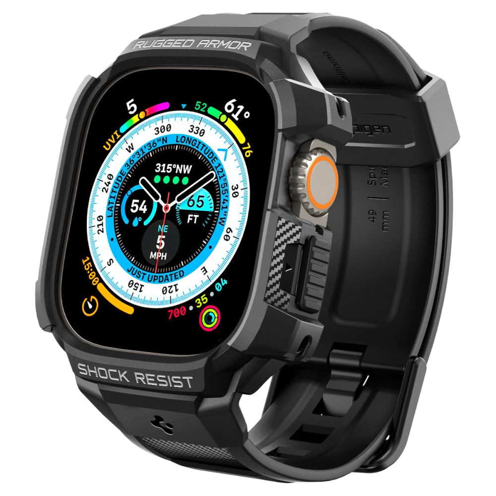 Ремешок+Чехол Spigen RUGGED ARMOR ”PRO” APPLE WATCH ULTRA (49 MM) BLACK