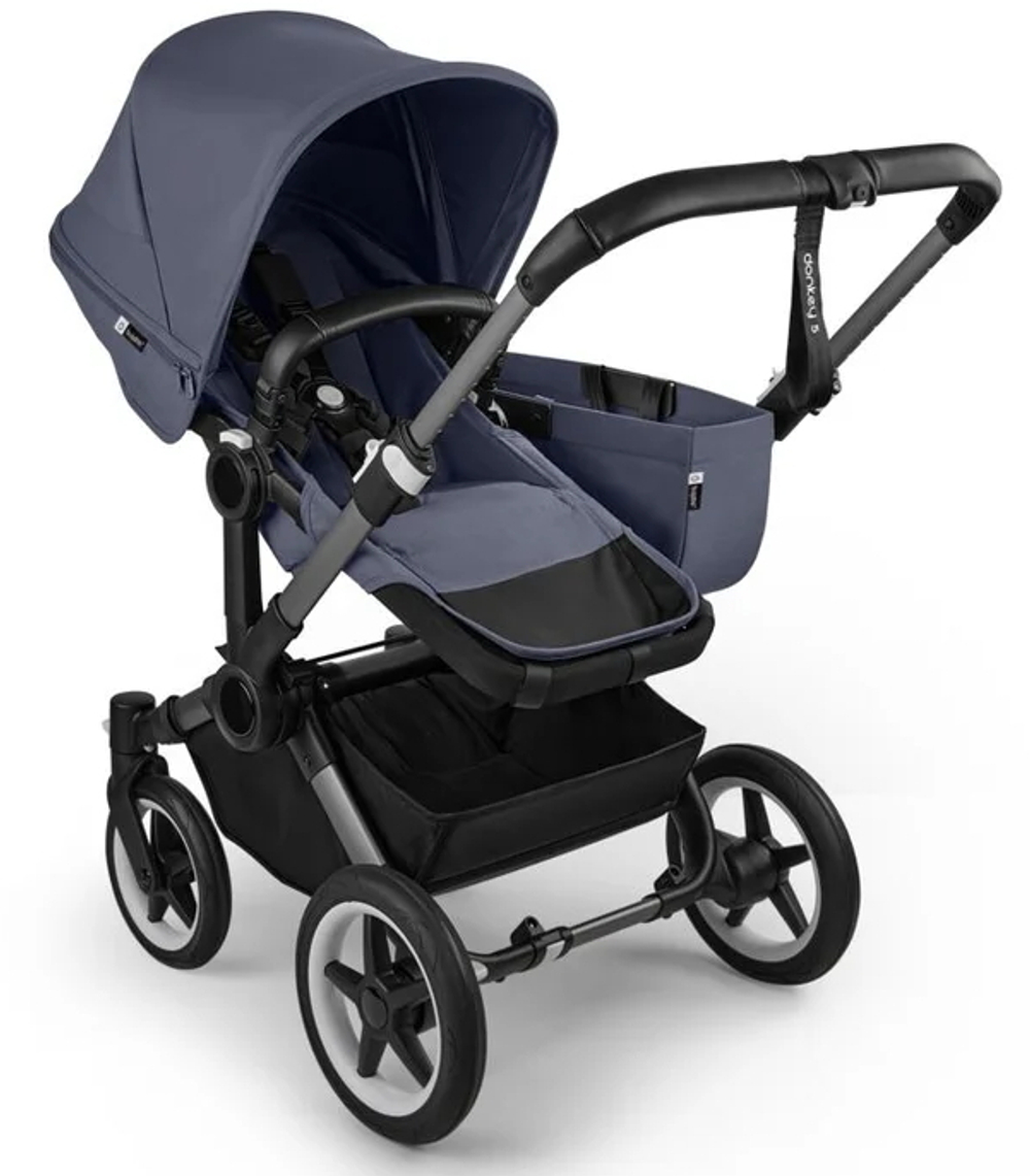 Коляска Bugaboo Donkey 5 Mono Complete 2 в 1 Graphite/Stormy Blue-Stormy Blue