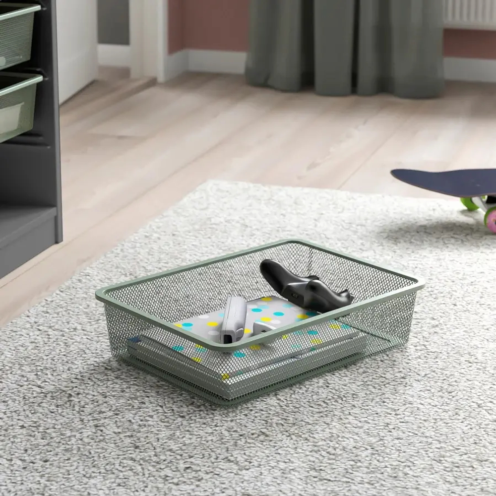 Стеллаж - IKEA TROFAST, 46х30х94 см, серый/серо-зеленый/бело-серый, ТРУФАСТ ИКЕА