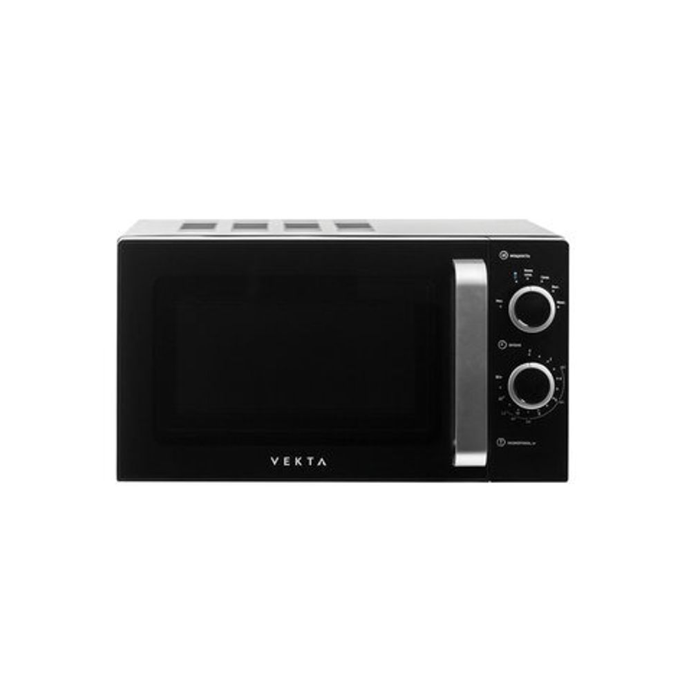 Микроволновая печь VEKTA MS720ATB, объем 20 л, мощность 700 Вт, механическое управление, таймер, черная