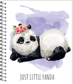 Тетрадь МАЛЕНЬКИЙ ПАНДА 170х203, 96 л. гребень, 4+0+ВД-лак, 4 диз