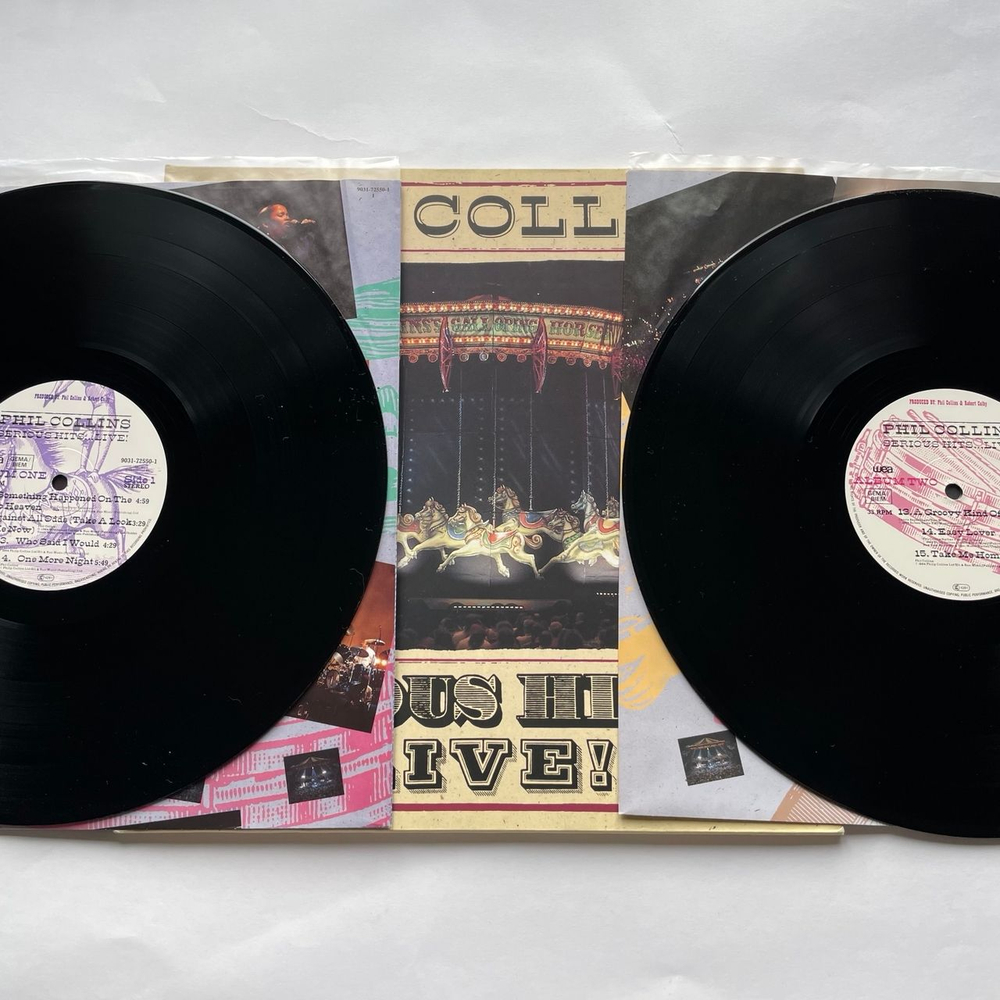 Винтажная виниловая пластинка LP Phil Collins Serious Hits Live (Германия 1990)
