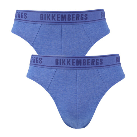 Мужские трусы брифы (синий) набор 2 в 1 Bikkembergs BKK1USP15BI