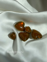 Пуговицы оранжевые сердечки