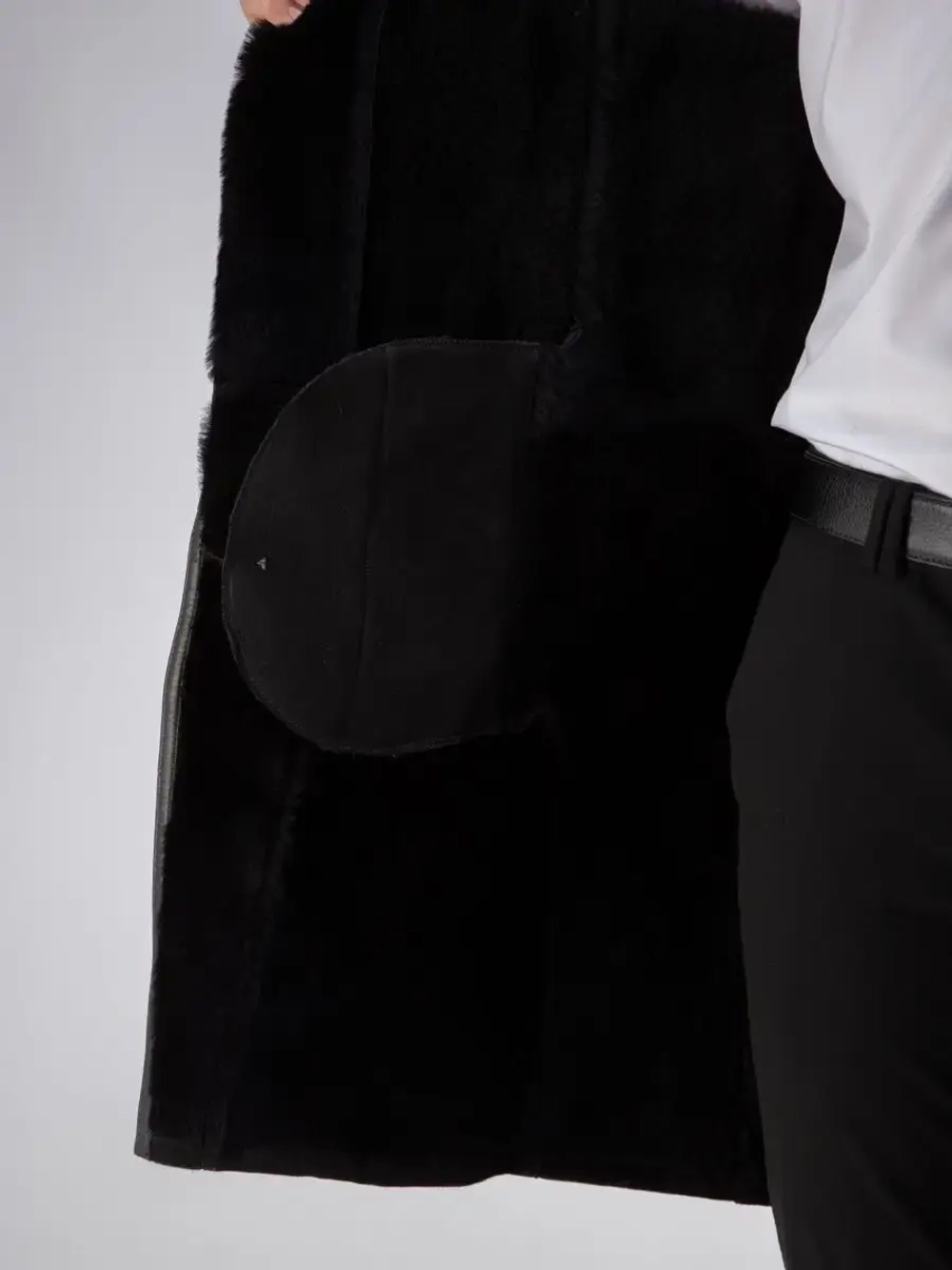 Дубленка мужская натуральная длинная Турция