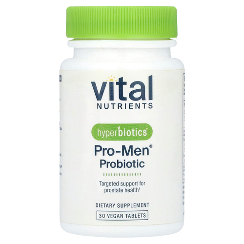 Vital Nutrients, Hyperbiotics®, пробиотик Pro-Men®, 30 веганских таблеток