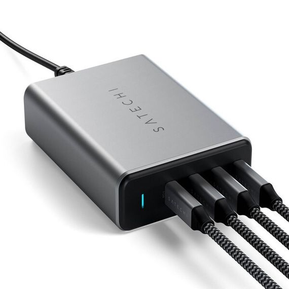 Сетевое зарядное устройство Satechi 165W USB-C 4-Port PD GaN Charger (ST-UC165GM-EU) Space Gray