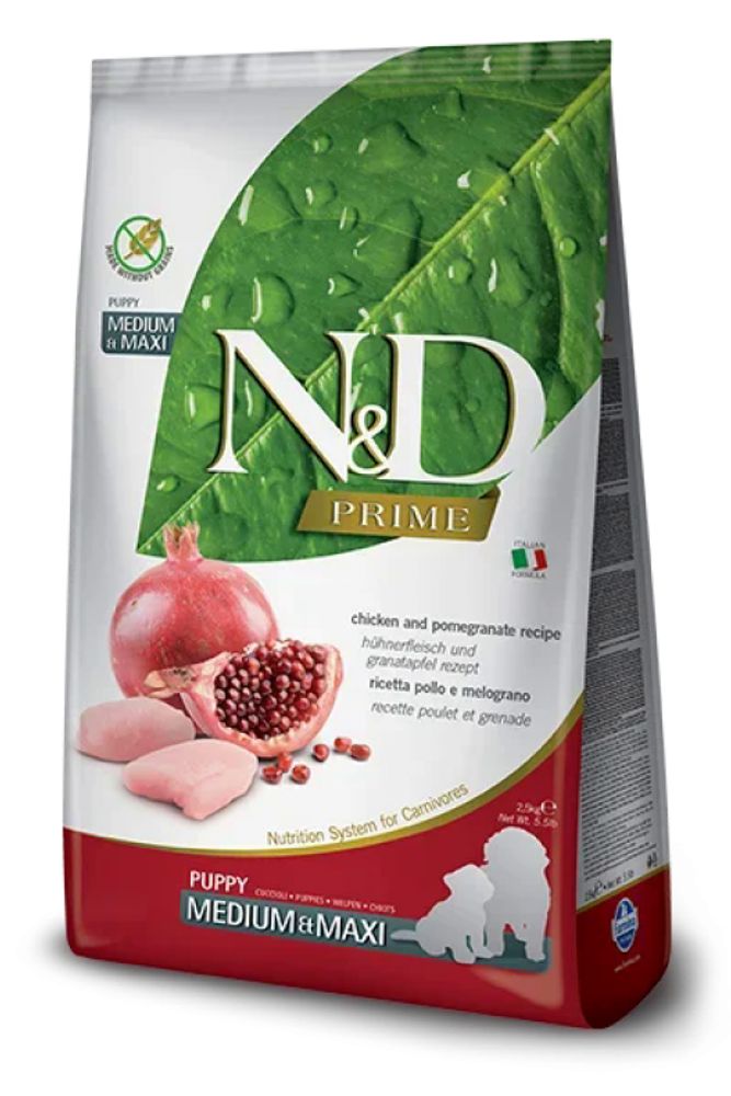 Сухой корм Farmina N&amp;D Prime Medium&amp;Maxi для щенков курица с гранатом 2,5 кг