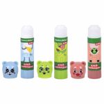 Клей-карандаш "Зверята: кошка, мышка, хрюшка", 9 г, фигурный колпачок, 3 шт./блистер, BRAUBERG KIDS, 271141