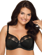 Бюстгальтер plus size на косточках с нежными кружевными элементами (Размер: 90H) (Цвет: белый)