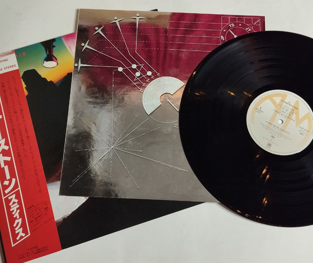 Винтажная виниловая пластинка LP Styx Cornerstone (Japan 1979) (Obi) Boat On The River