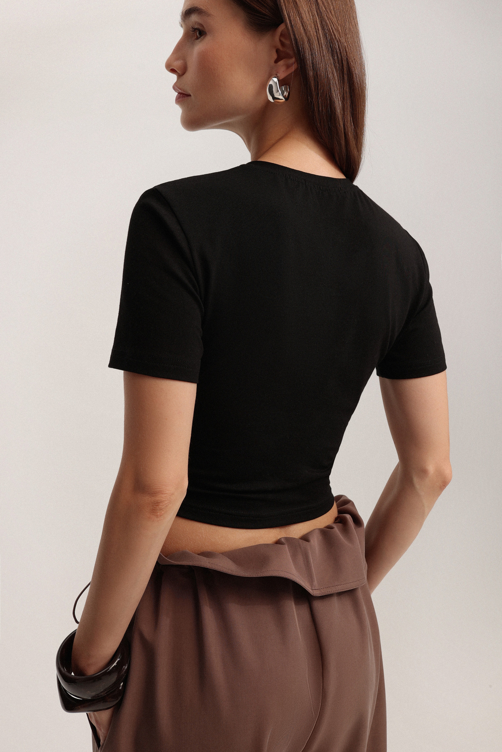 Футболка-кроп slim fit