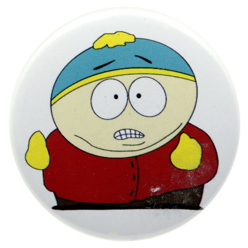 Значок South park ( Eric Cartman с факом )
