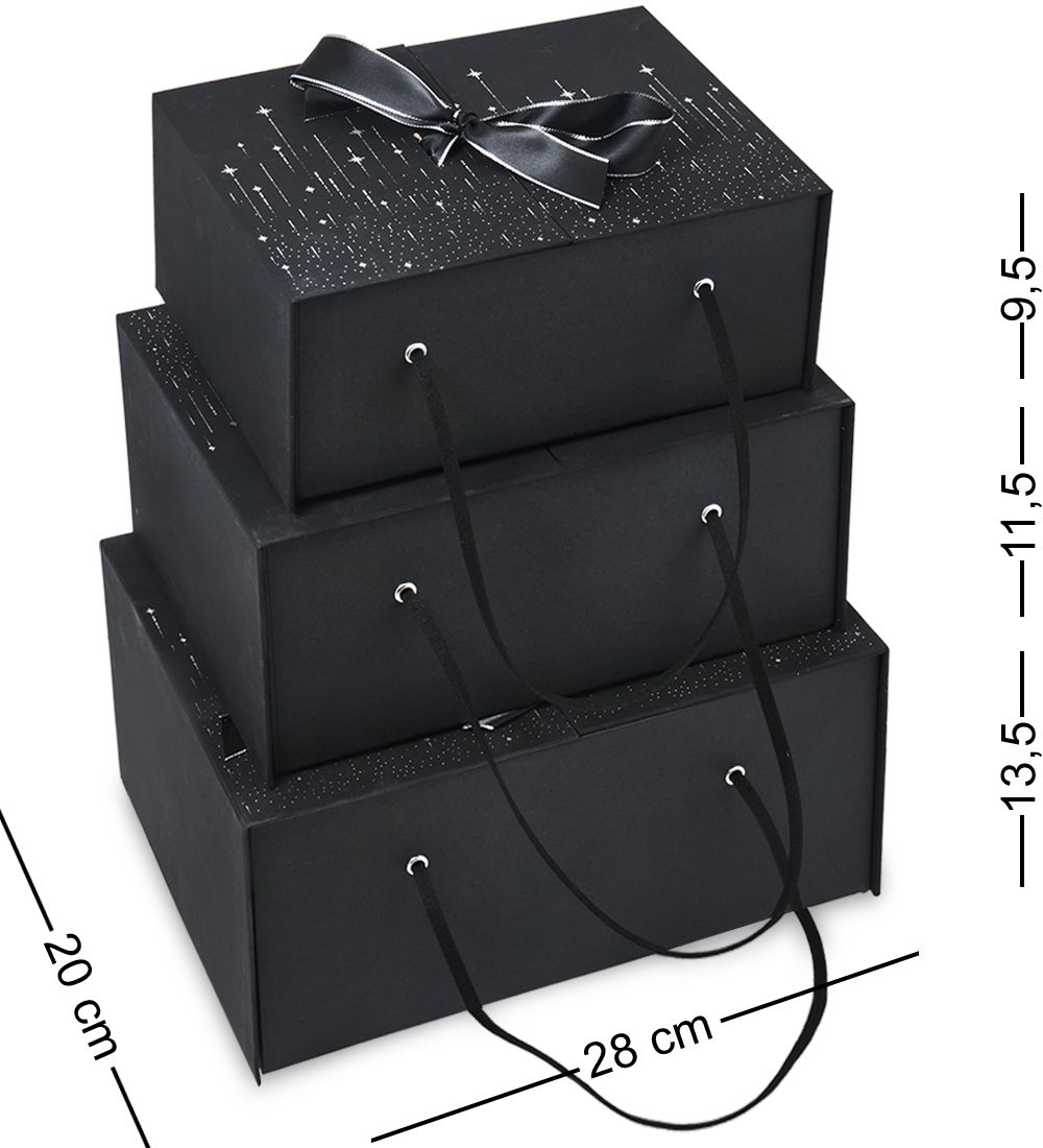 WF-185-A Набор коробок из 3 шт, черный