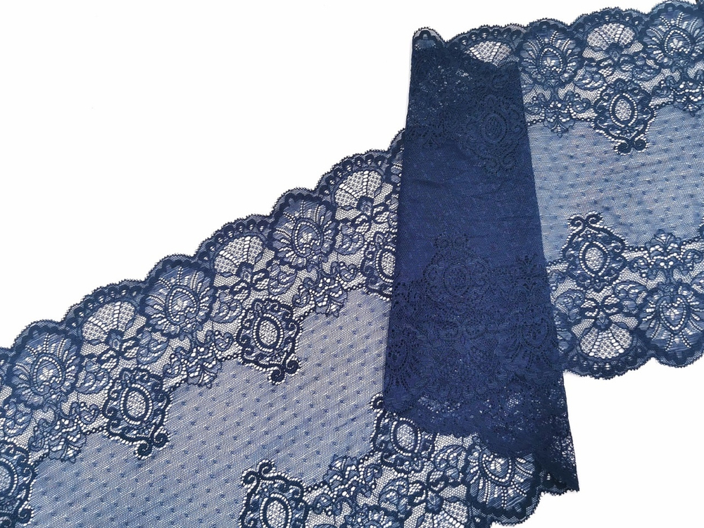 Эластичное кружево, ОПТ, 25 см, сапфир (Арт: EK-2632), м