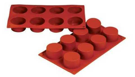 Форма силиконовая P.L. Proff Cuisine "Цилиндр" 8 ячеек d 60 мм, h 35 мм (30*17,5 см)