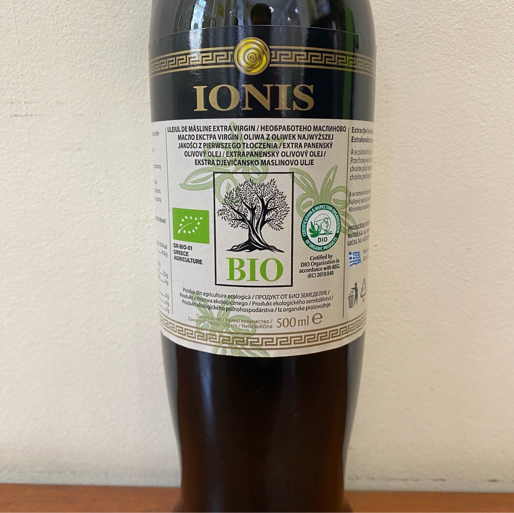 Оливковое Масло 2026 греческое IONIS Organic (Bio) Extra Virgin Amfora Органическое 500 мл Греция