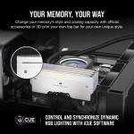 Оперативная память CORSAIR Dominator Titanium RGB, 32 Гб DDR5 (2x16 Гб), CL32, 6400 МГц, Белая (CMP32GX5M2B6400C32W)