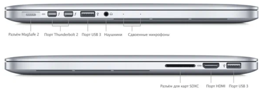 13.3" Ноутбук Apple MacBook Pro 13 2015 (2560x1600, Intel Core i5-4288U, RAM 16ГБ, SSD 256ГБ, Intel Iris Pro 5100, MacOS)
