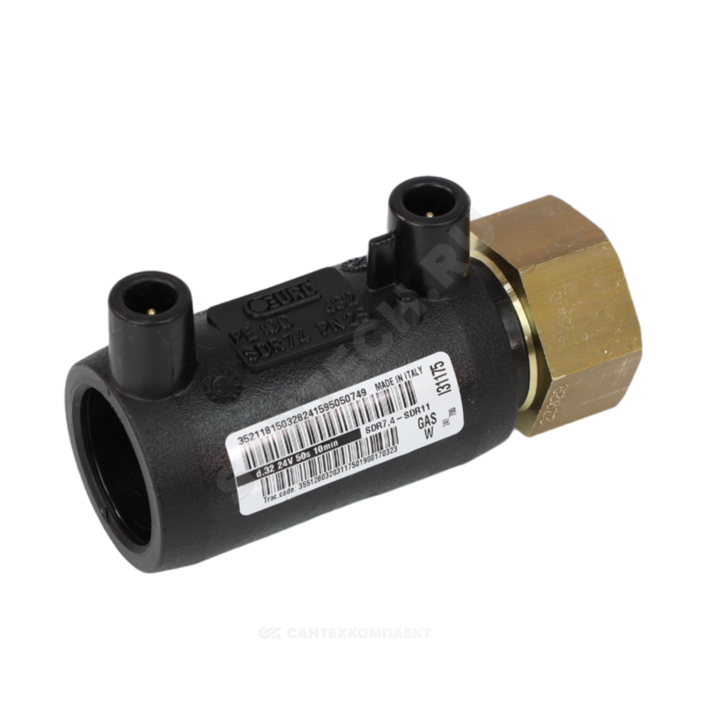 Муфта электросварная ПЭ100 Дн 63х2" ВР Ру25 SDR7,4 EUROSTANDARD 2162160063