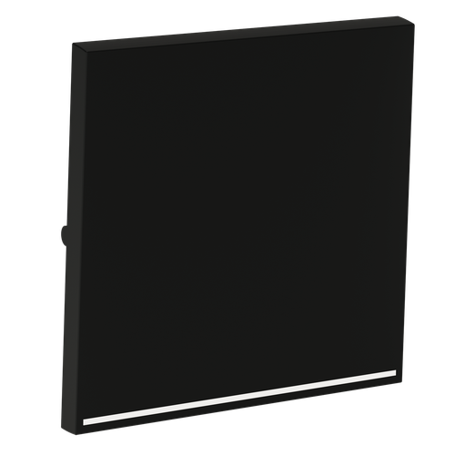 Клавиша для выключателя/переключателя одноклавишного с подсветкой, S70 (черный матовый)