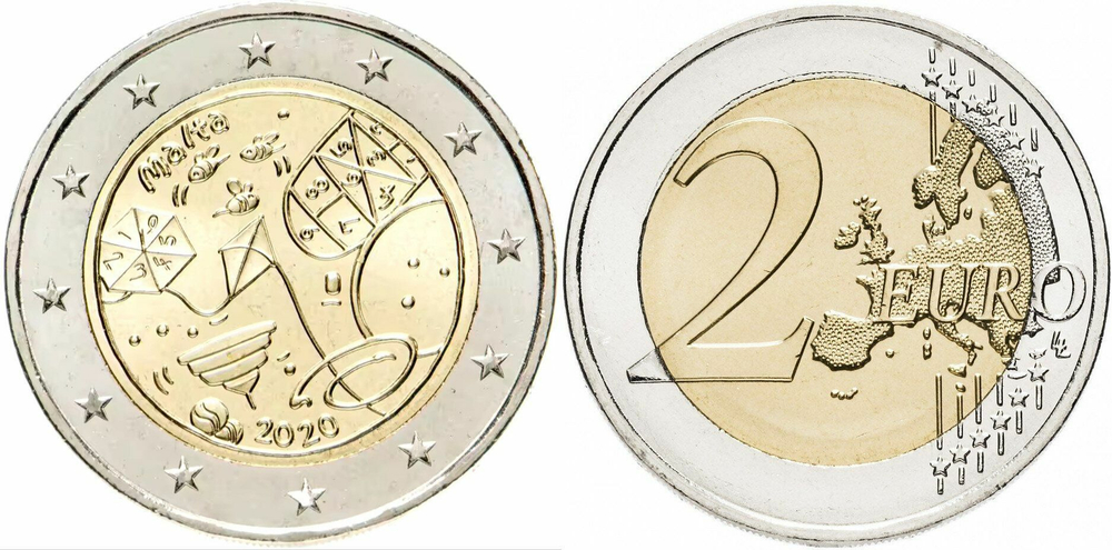 Мальта 2 евро 2020 Игры UNC