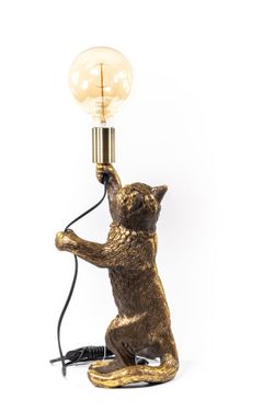 Настольная лампа Кот Эдисон Бронза