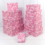 Коробка 34х26х15.3 см Набор 10 шт "Лепестки роз" (Розовый)