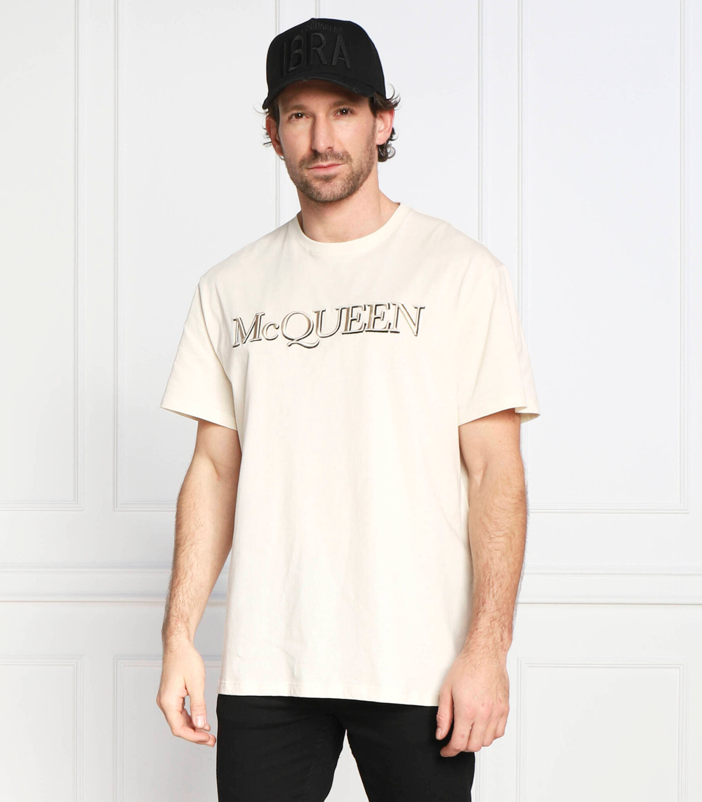футболка logo emb Alexander McQueen - кремовый(649876 QUZ56)