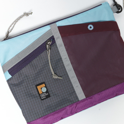 Сумка Sacoche серый/светло-голубой/вишневый