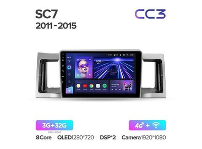 Магнитола Teyes CC3 3-32 Geely SC7 2011 — 2015 9.0"