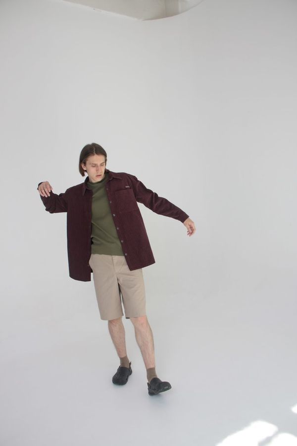 Рубашка Tulovo Вельветовая Баклажановая - фото 3